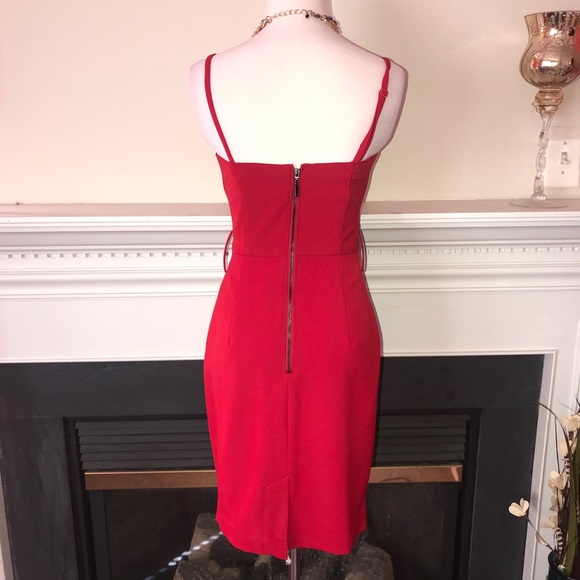 Forever 21 Spaghetti Strap Red Sweetheart Dress - Picture 6 of 8